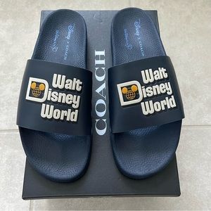 COACH x Walt Disney World Parks Slides Retro Sandals Brand New In Box Men Sz 11